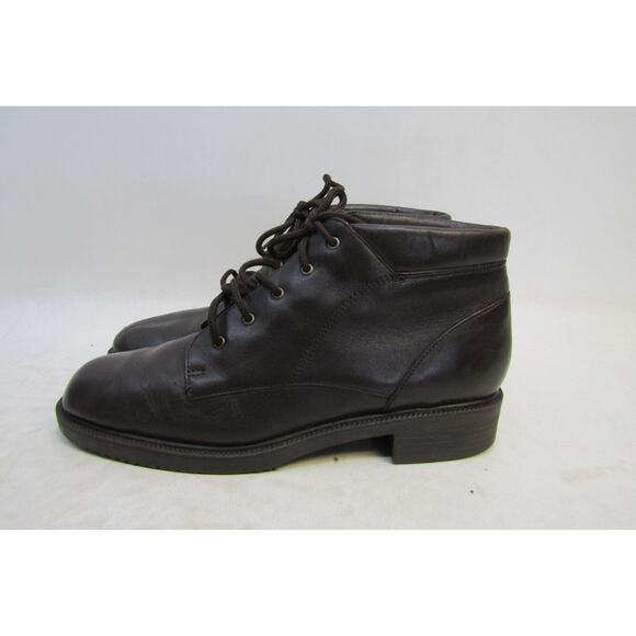 Danexx Womens Size 9 M Brown Leather Lace Up Ankle Fashion Boots Bootie - Picture 1 of 11